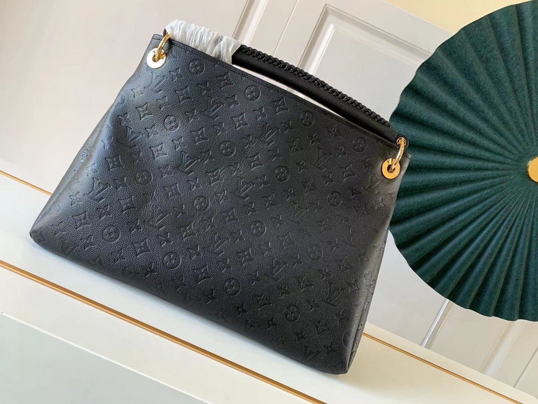 [TOP] Louis Vuitton LV Monogram Empreinte Noir Artsy MM 41 x 32 x 22 cm - Black - 711 Luxury