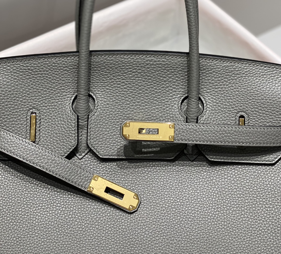 [TOP] HERMES Birkin Togo Leather 35cm - Gris Orage  & GHW