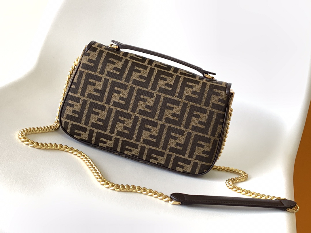 [TOP] FENDI Baguette Bag 24-7-14.5cm - Brown - 711 Luxury
