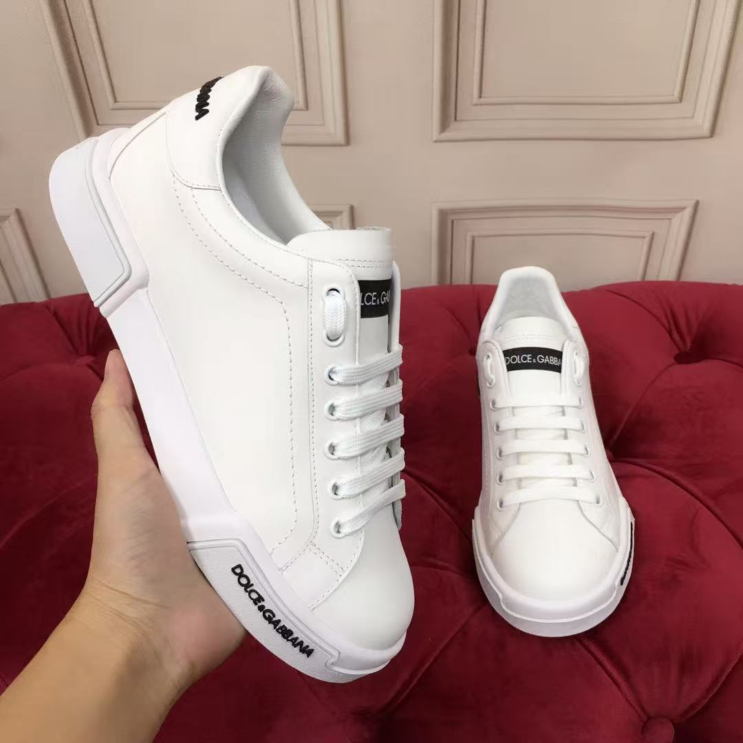 [TOP] Dolce & Gabbana D&G Men's Casual Sports Shoes - White - 711 Luxury