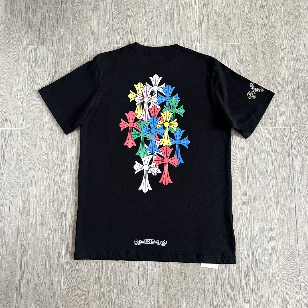 Chrome Hearts Colorful Cross Print T-shirt #382231