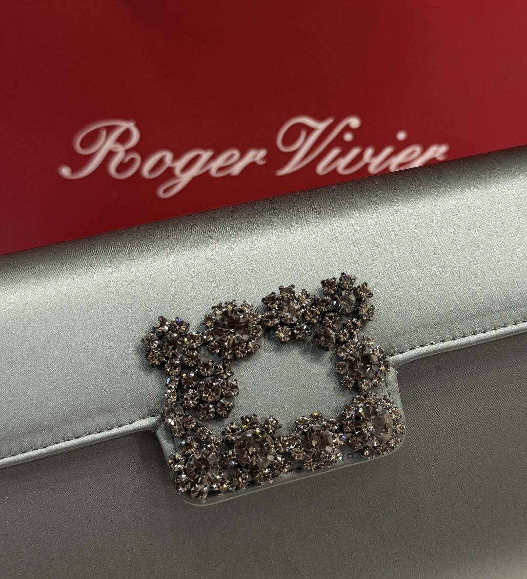 [TOP] ROGER VIVIER Diamond Bag 24-13-3 CM - Dark Grey - 711 Luxury