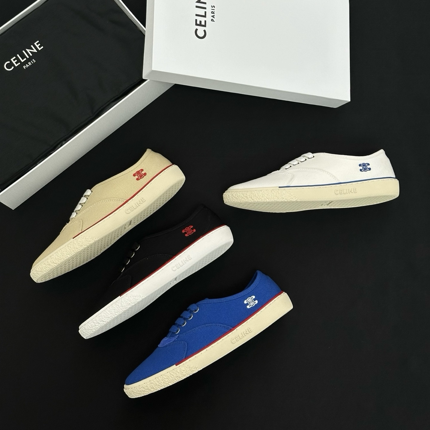 Celine Shoes CELINE ALAN SNEAKER IN CANVAS AND SUEDE CALFSKIN #386821 | Nigo Office