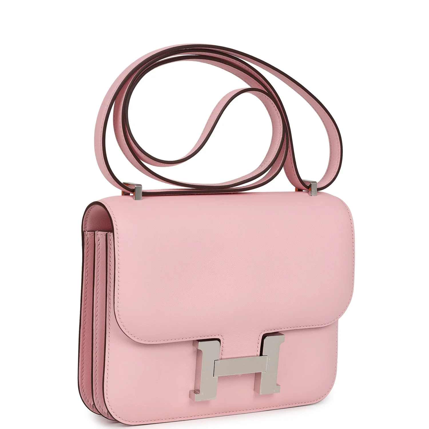 Hermes Constance Rose Sakura Swift Palladium Hardware