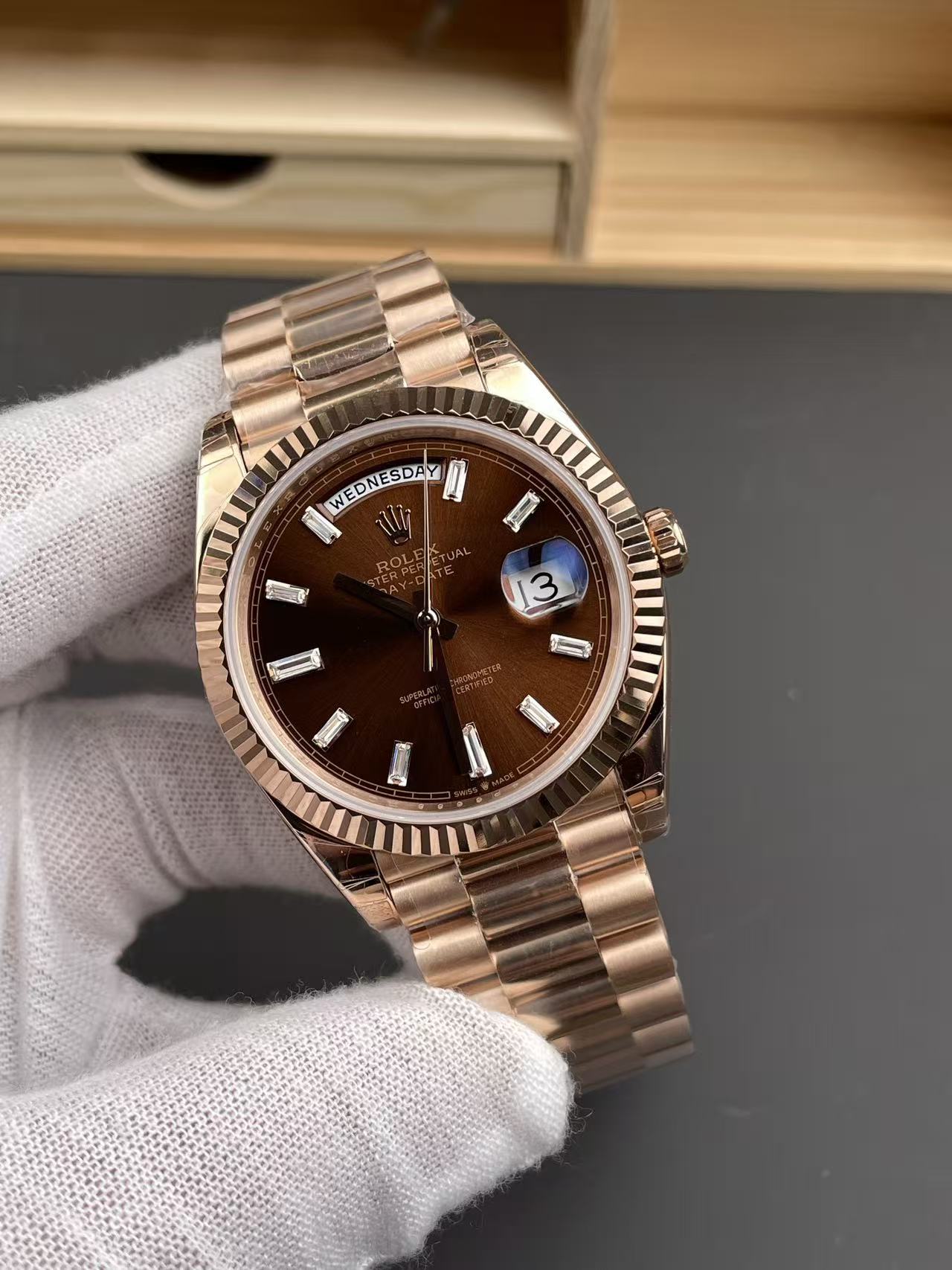 [TOP] ROLEX Watch 40mm - Rose Gold - 711 Luxury