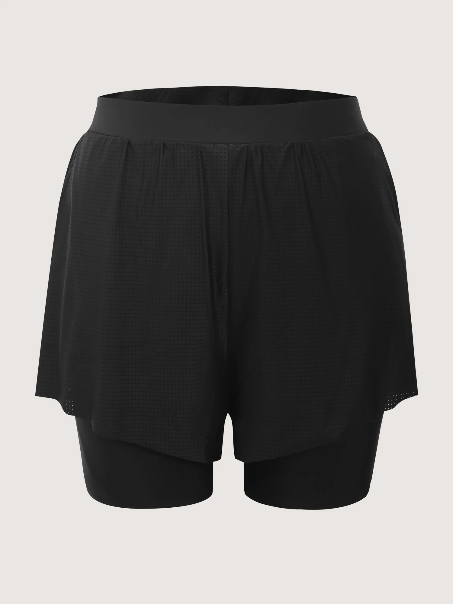 Full-Hip Coverage Pockets Spliced Swim Bottoms
