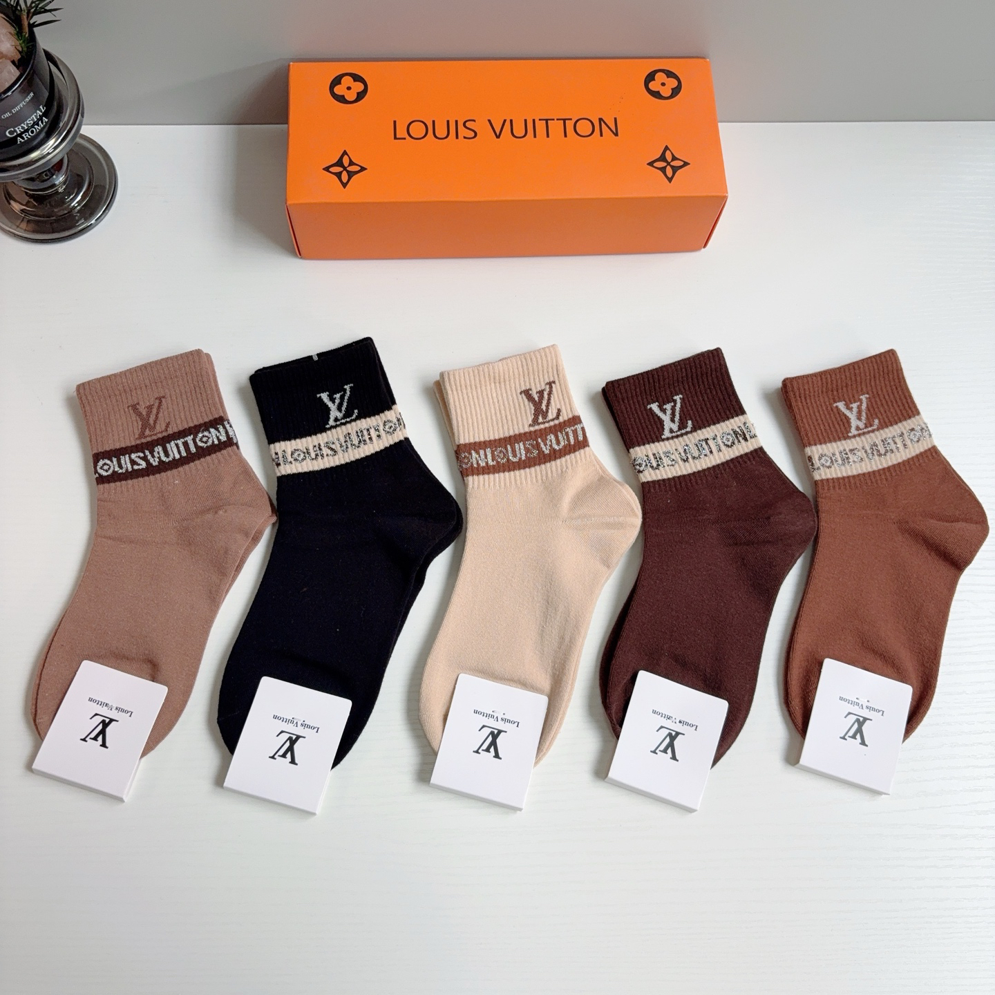 [TOP] Louis Vuitton LV Socks - 5 Pieces as a Set - 711 Luxury