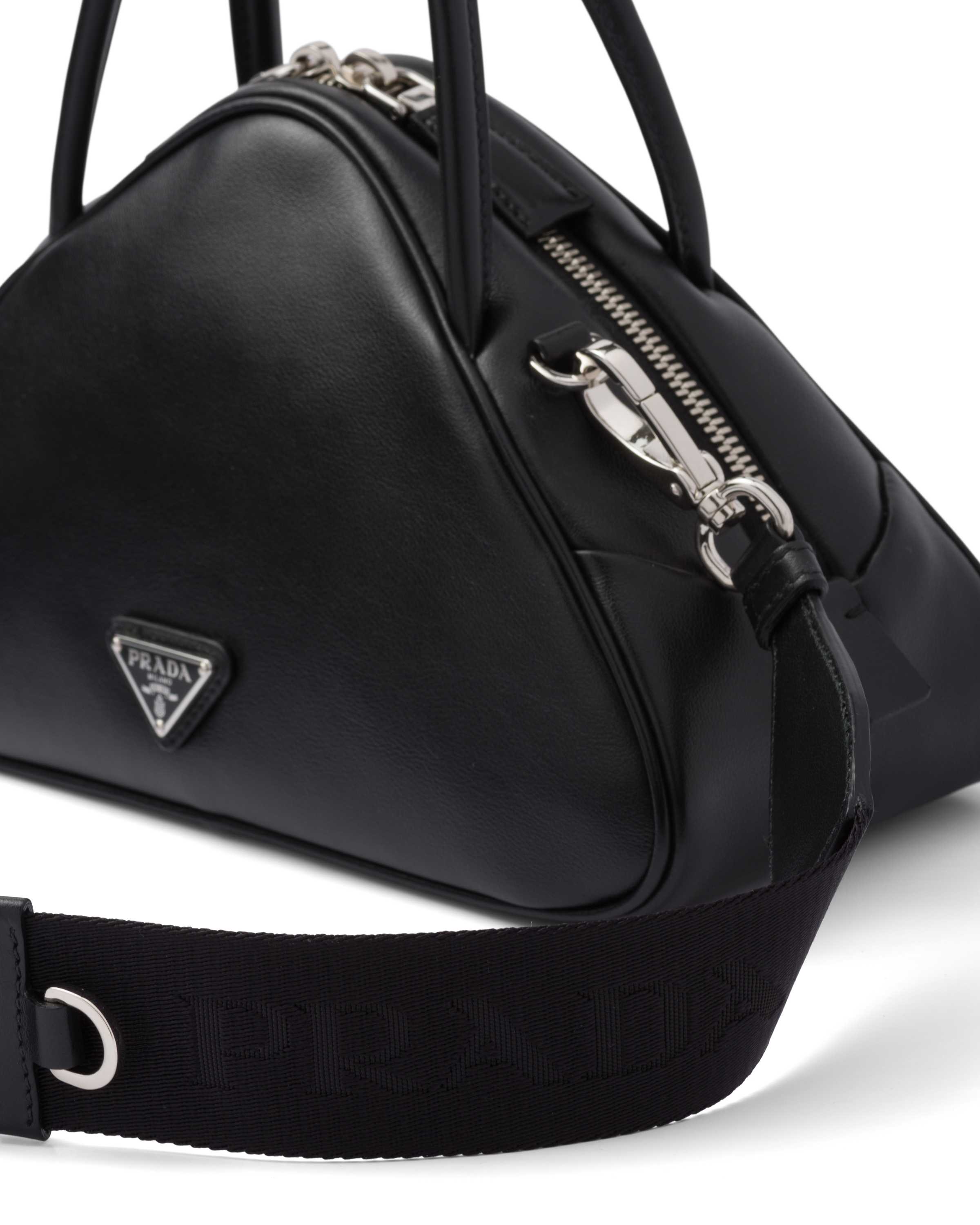 [TOP] PRADA Triangle Top Handle Shoulder Bag 25x14x11cm - Black