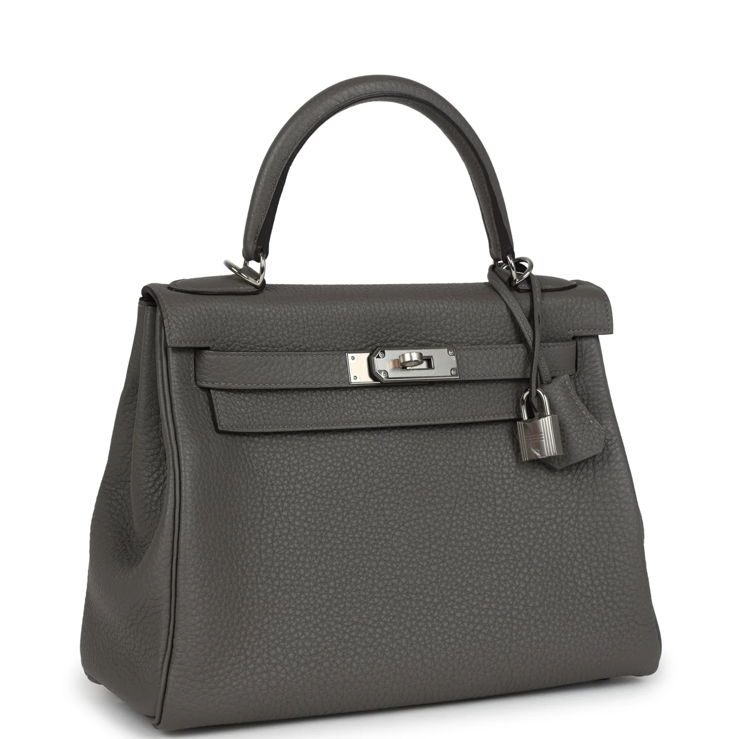 Hermes Kelly Retourne  Gris Meyer Clemence Palladium Hardware