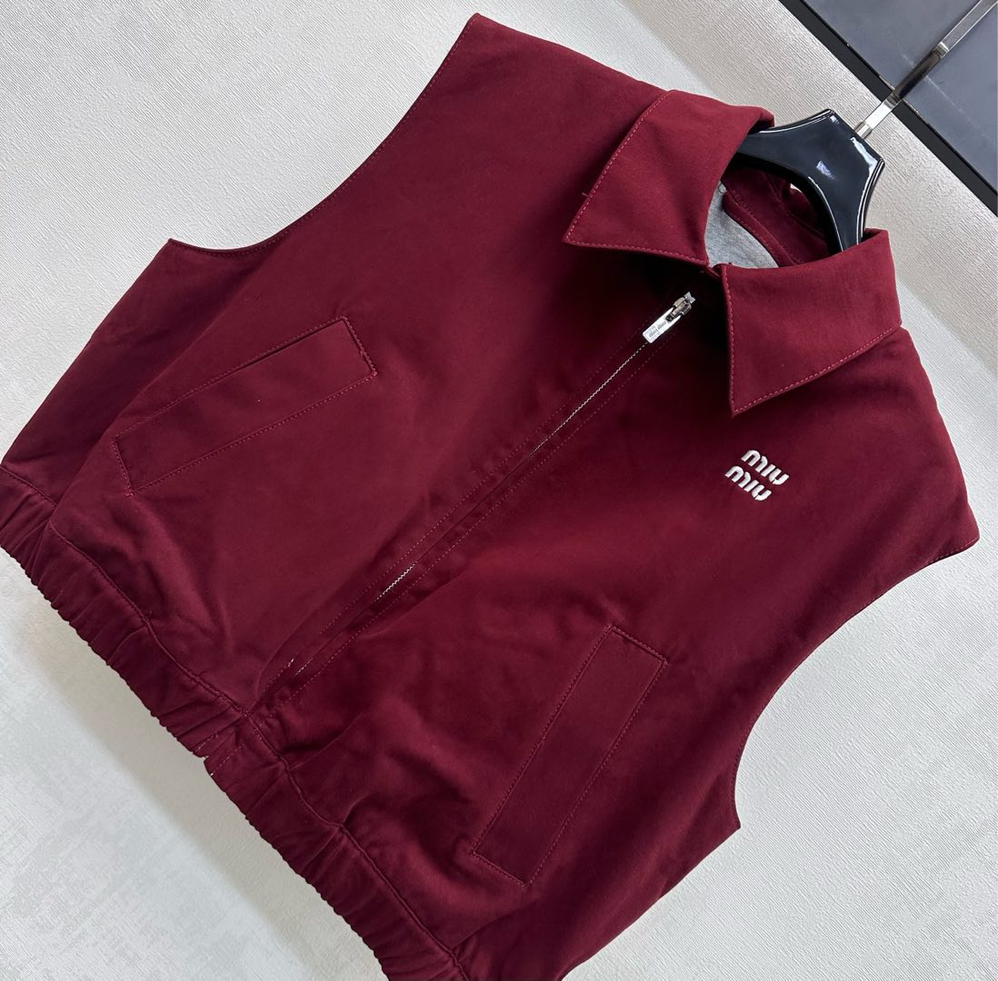 [TOP] Miu Miu Vest Jacket - Red