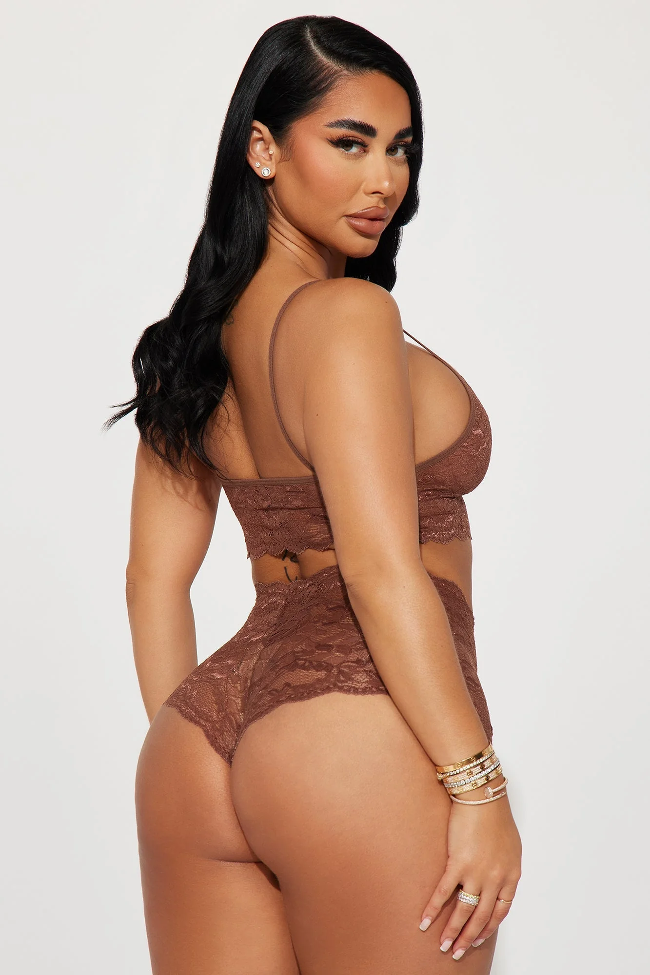 Sultry Moments Lace 2 Piece Set - Black