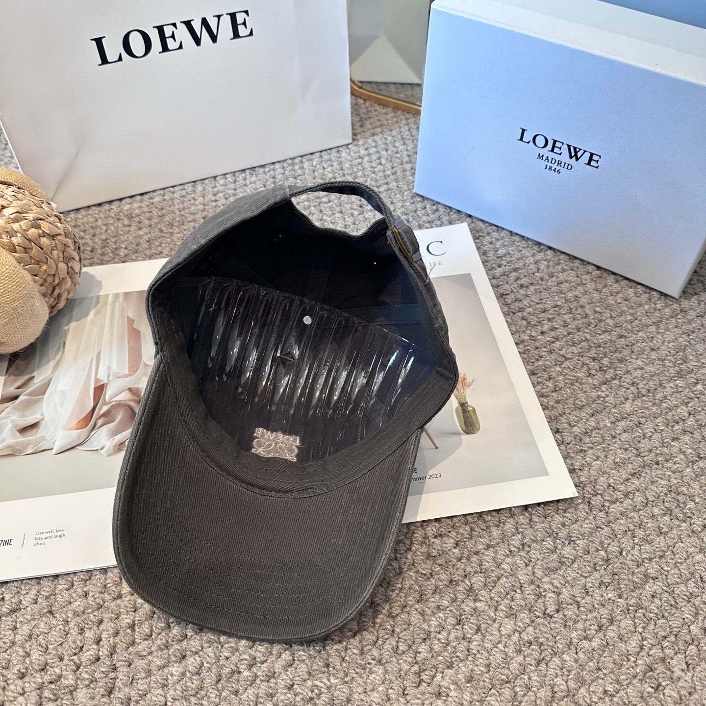 [TOP] LOEWE Baseball Cap - Grey - 711 Luxury