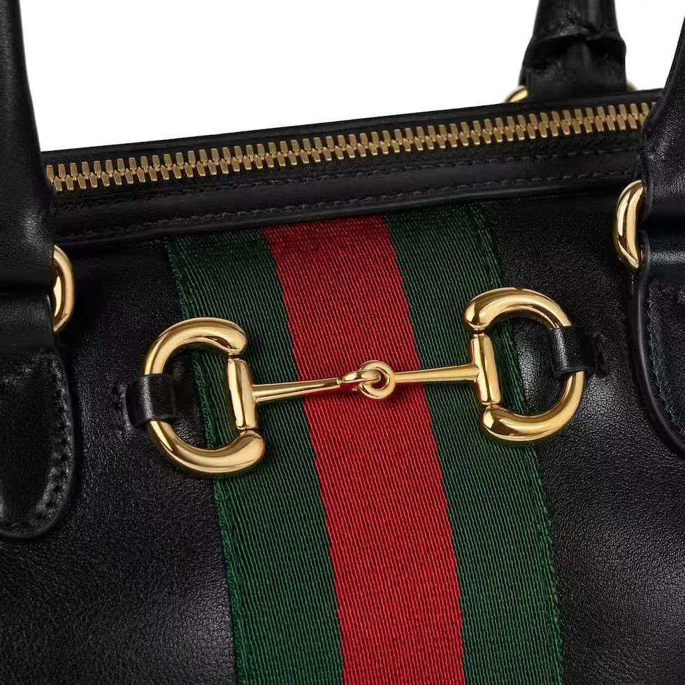 [TOP] GUCCI Borsetto Boston Bag 28x15x10cm - Black - 711 Luxury