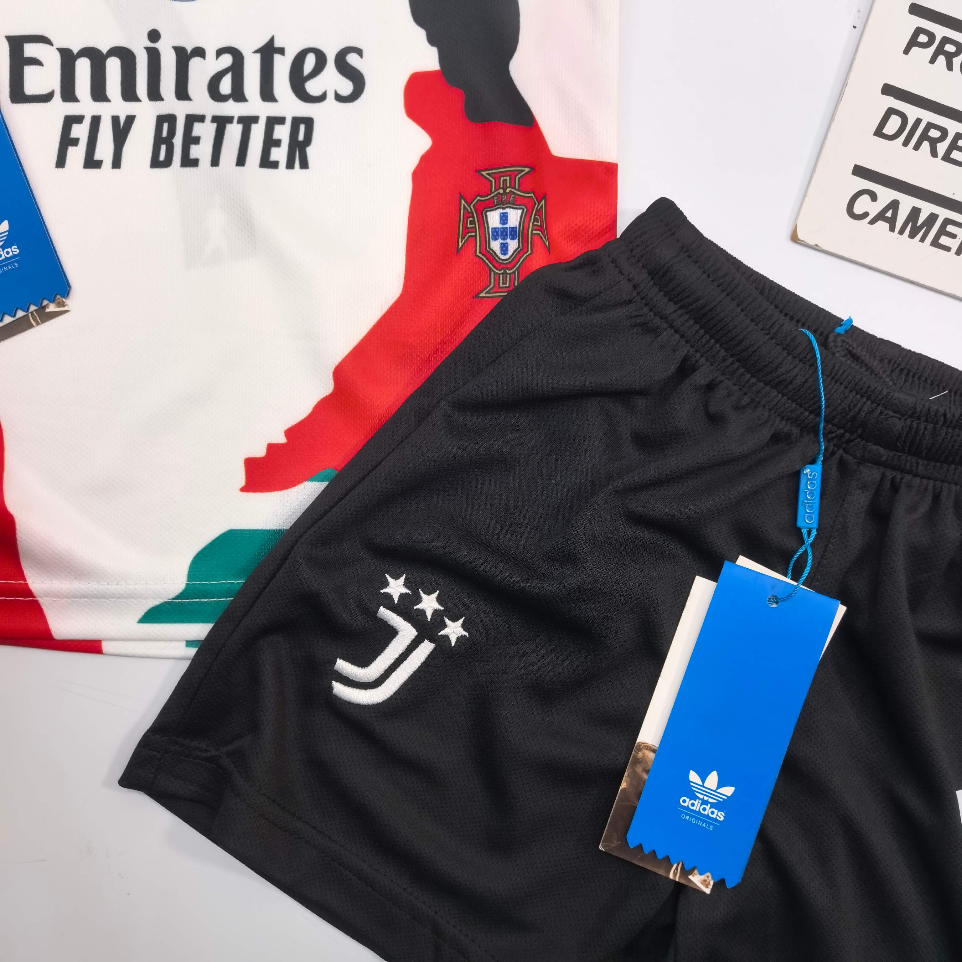 Adidas Kids Special CR7 Ronaldo Football Kit For Boys Girls Printed Multi Club Jersey & Shorts Full Original Tags Sizes 90-170