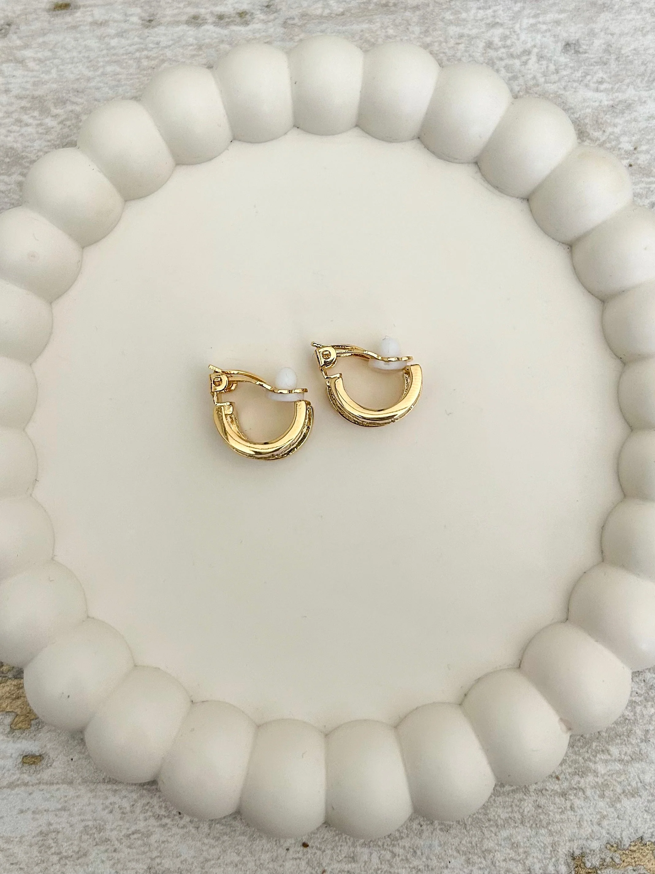 Diamonte Double Hoop Clip on's