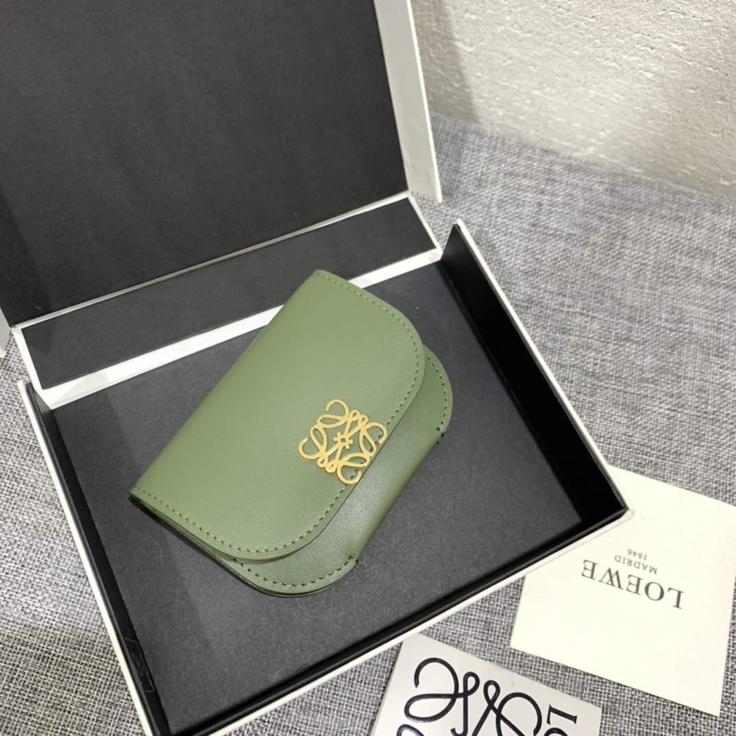 [TOP] LOEWE Wallet 11*8 cm - Green - 711 Luxury
