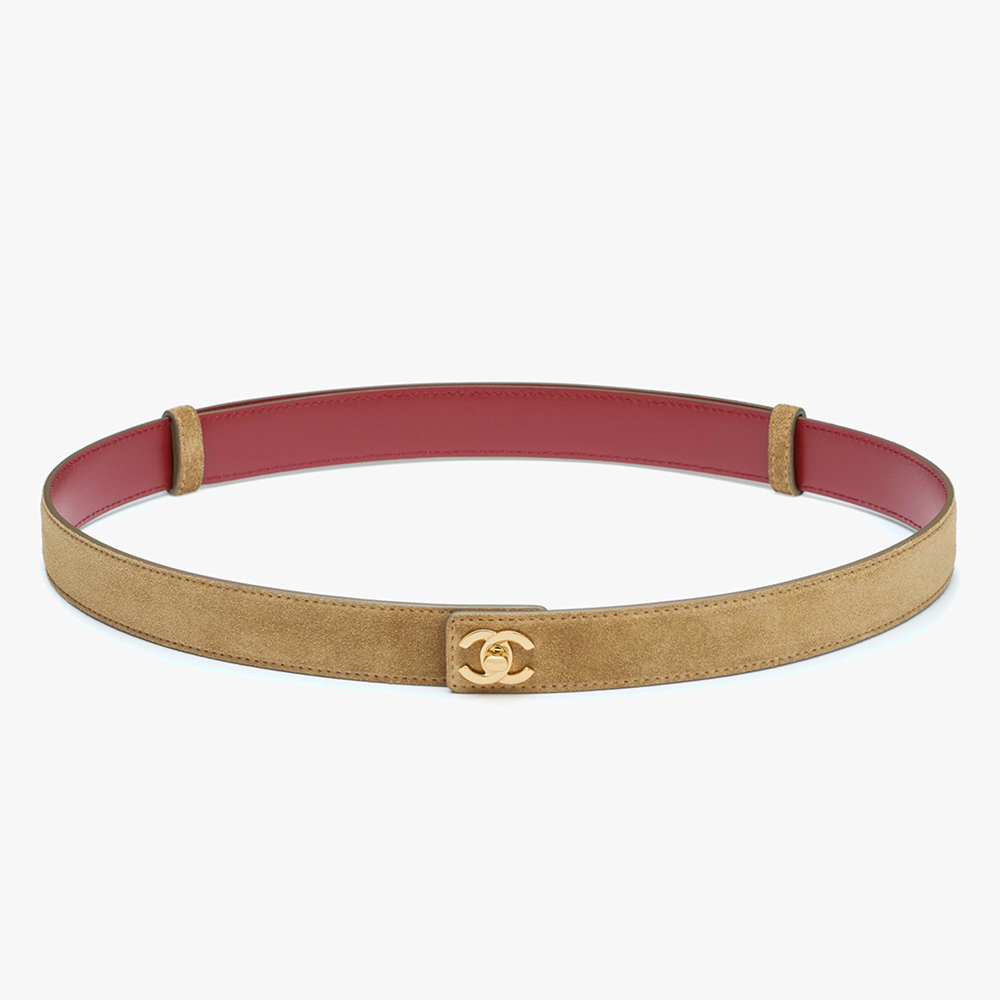 Chanel black Belt CHANEL Leather Belt Calfskin Metal Black Gold #393444 | Nigo Office