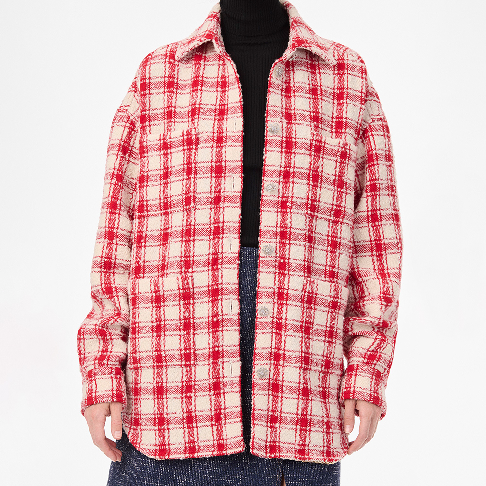 Chanel red Clothing CHANEL Top-quality Version Shirt Wool Red Ivory #389873 | Nigo Office