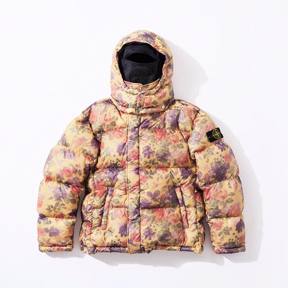 Designer Clothing Supreme x Stone Island Lamy Cover Stampato Puffy Jacket #378309 | Nigo Office