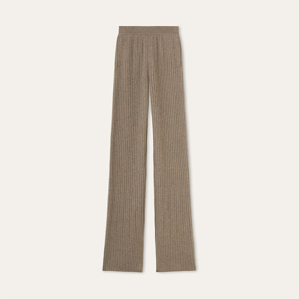 Loro Piana Baby Coste Trousers Baby Cashmere Licorice Root Melange #385991
