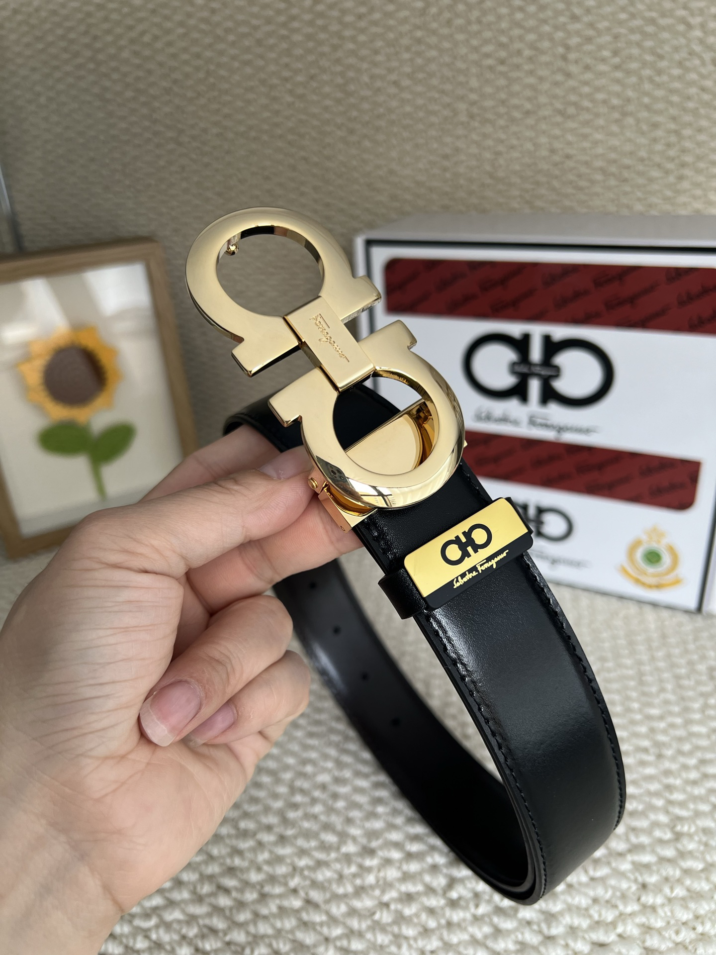 [TOP] Ferragamo Men's Belt 3.5cm - Black - 711 Luxury