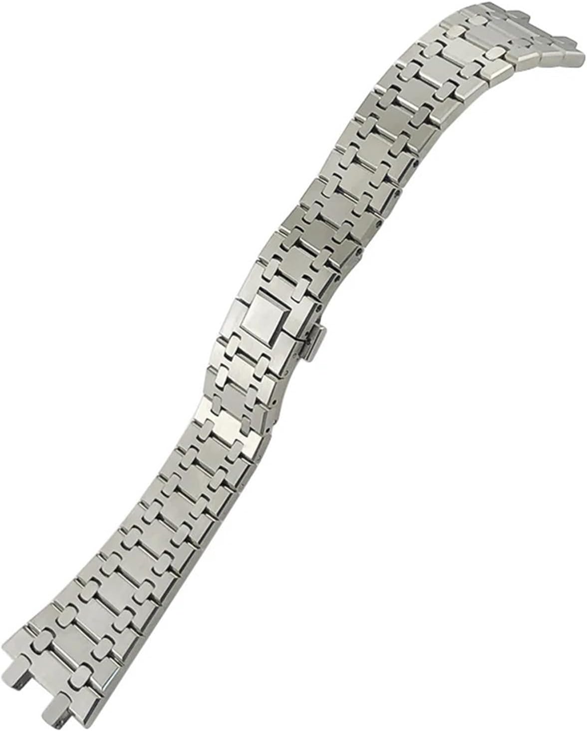 Jazoxy 26mm 316L Stainless Steel Watchband For Audemars AP 15400ST Piguet Royal Oak Silver Solid Watch Strap