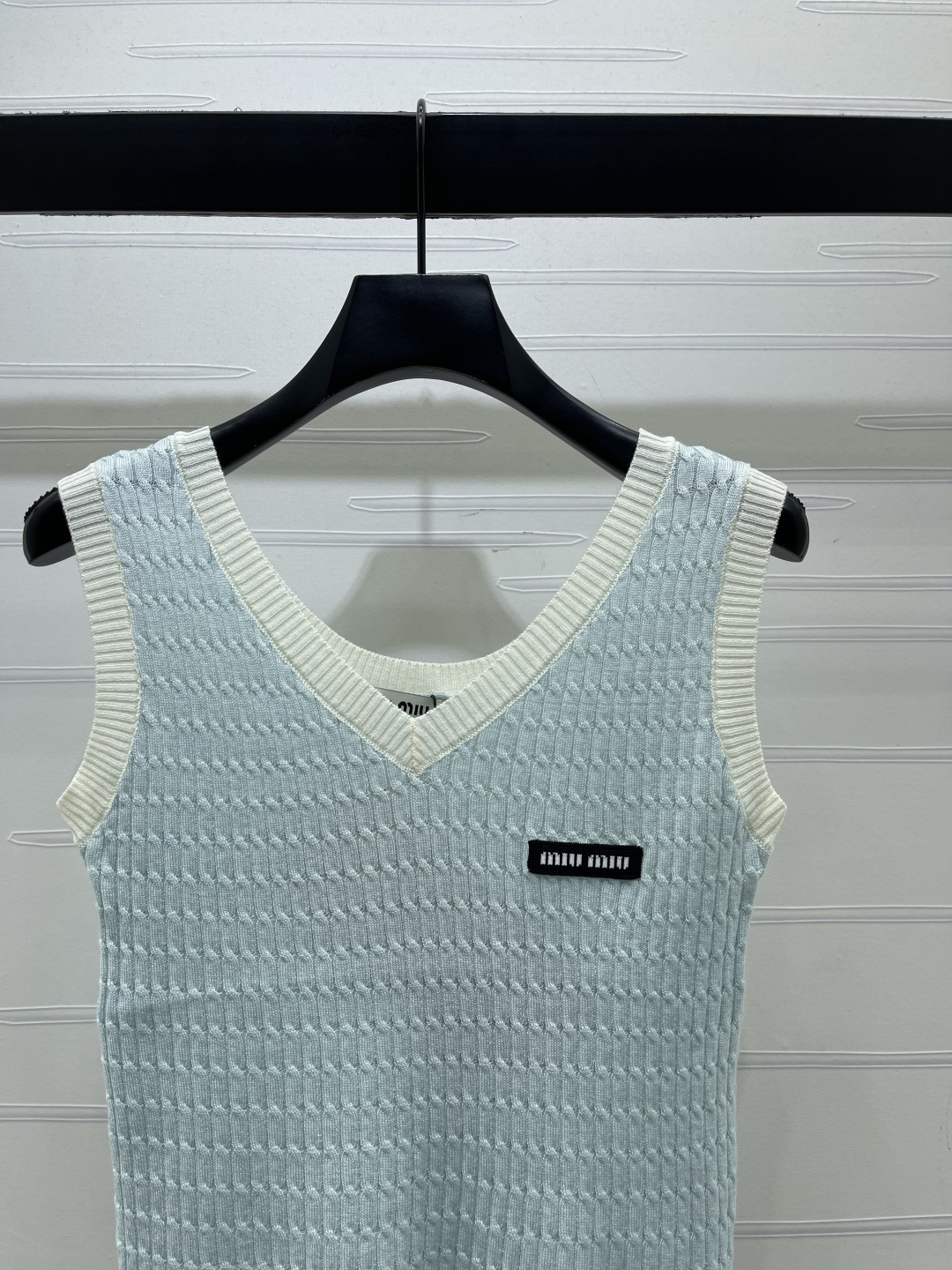[TOP] Miu Miu Knit Vest - Blue - 711 Luxury