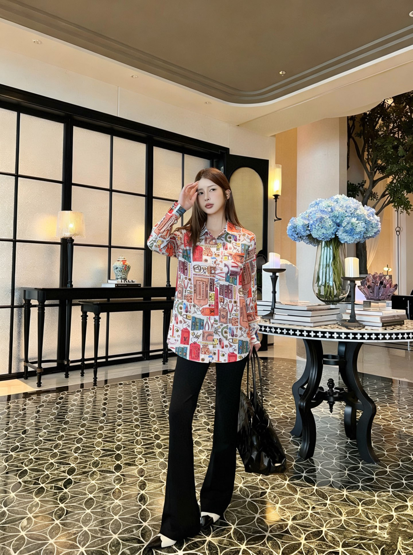 [TOP] Louis Vuitton LV  Sheer Shirt - Red