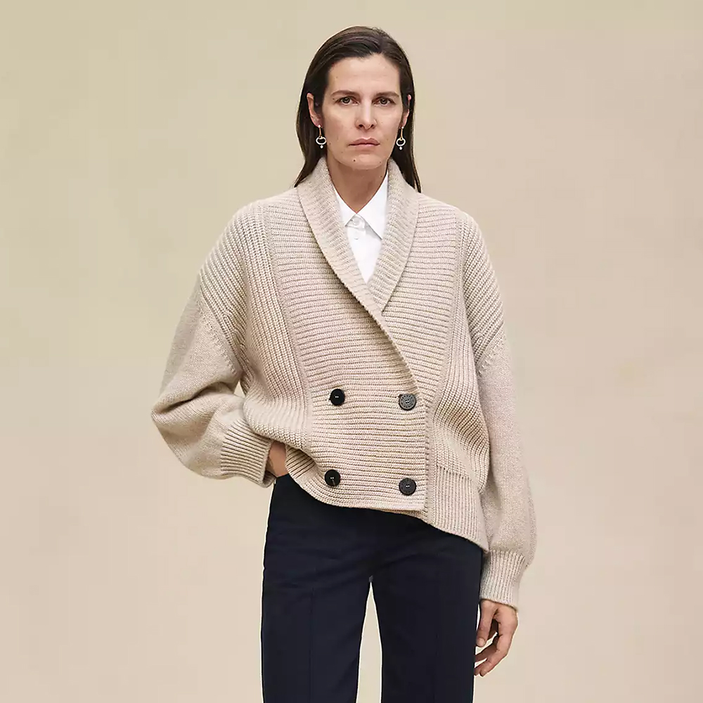 Designer Clothing Hermès Cashmere buttoned jacket #394614 | Nigo Office