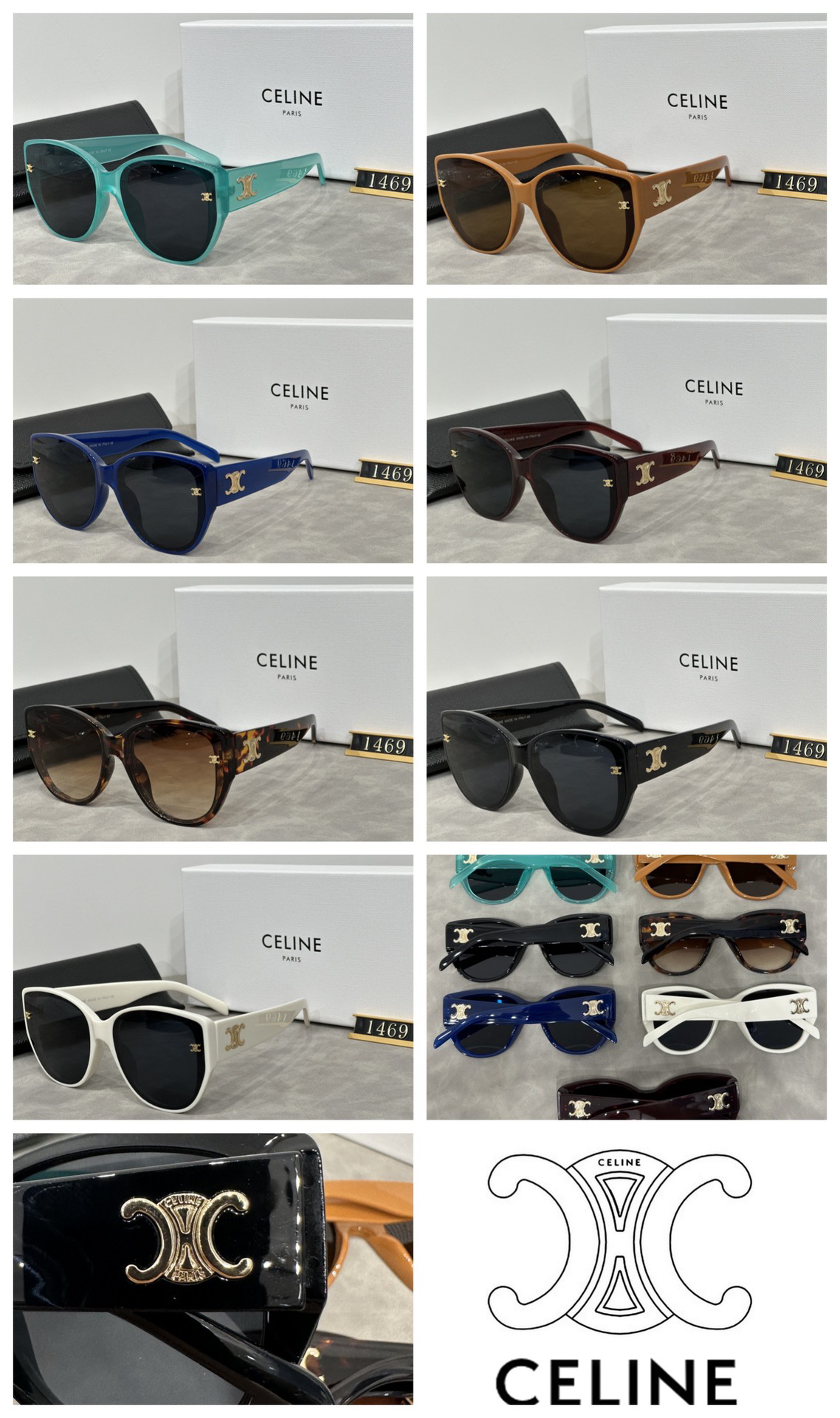 [TOP] CELINE Sunglasses - 7 Colors - 711 Luxury