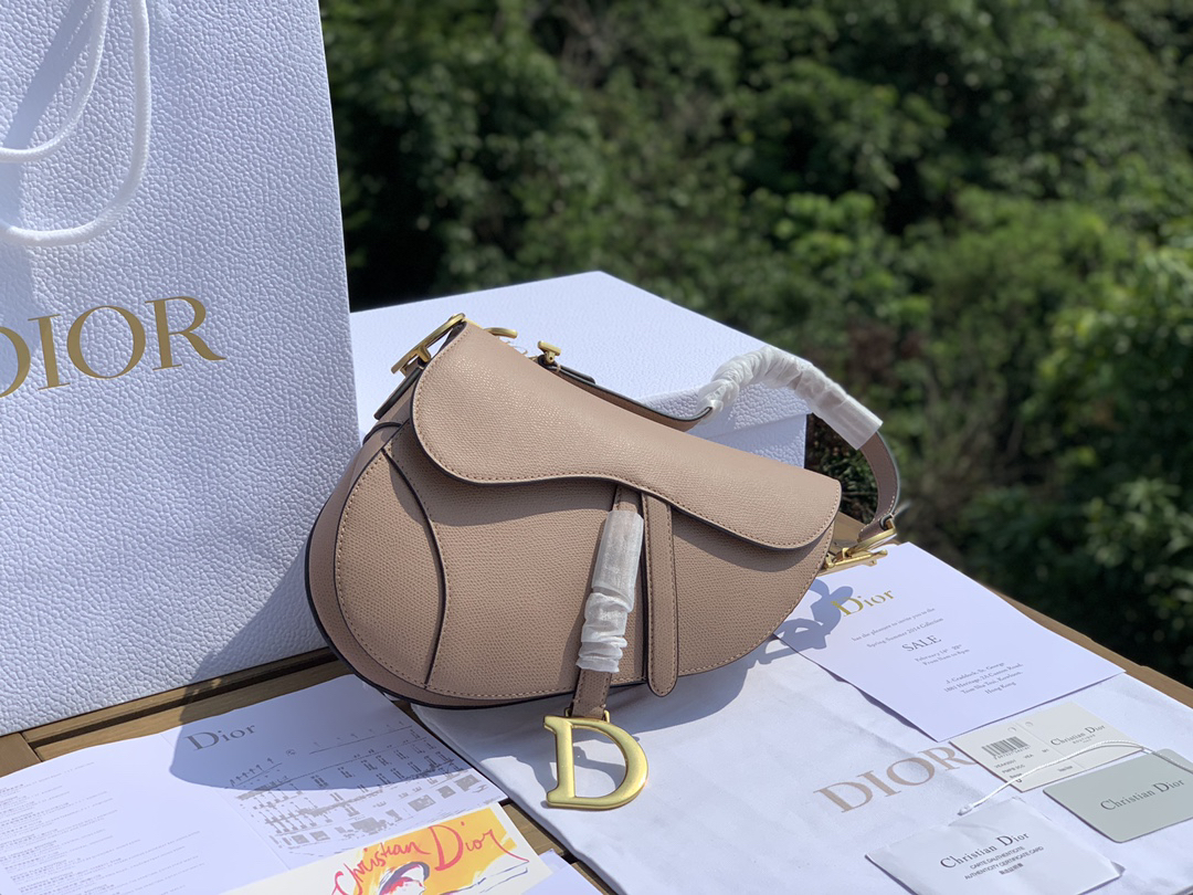 [TOP] Christian Dior Saddle Bag Calfskin 25.5x20x6.5cm - Pink - 711 Luxury
