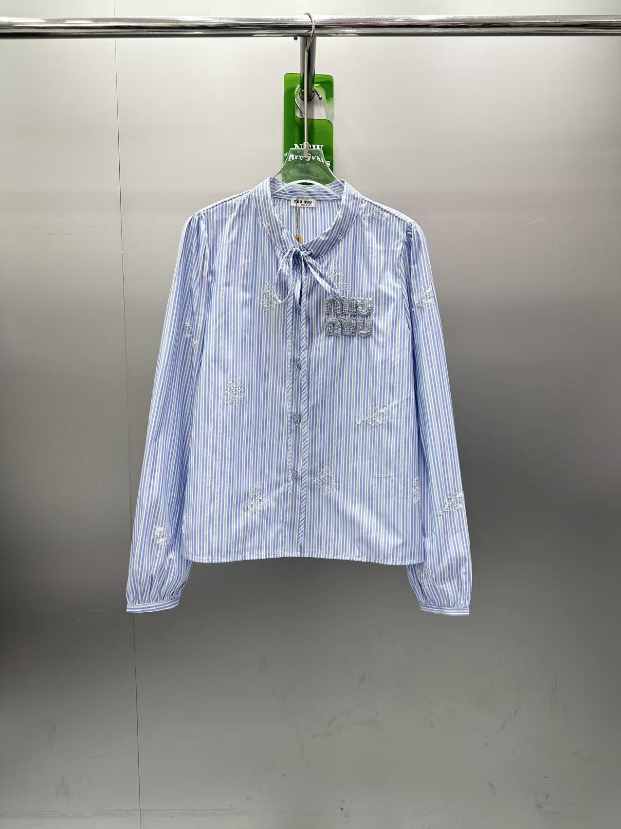 [TOP] Miu Miu Shirt -Blue - 711 Luxury