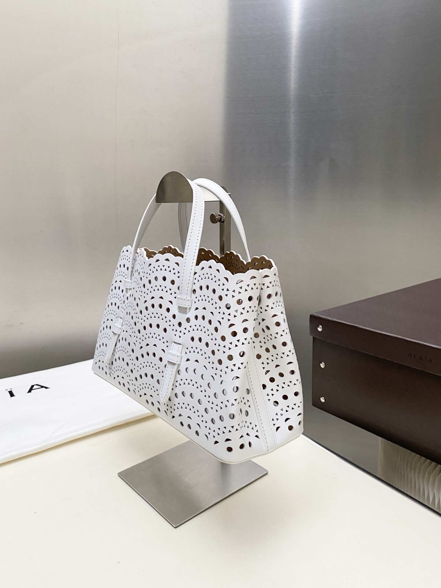 [TOP] ALAIA LE MINA 28 Bag 28*10*16 cm - White - 711 Luxury