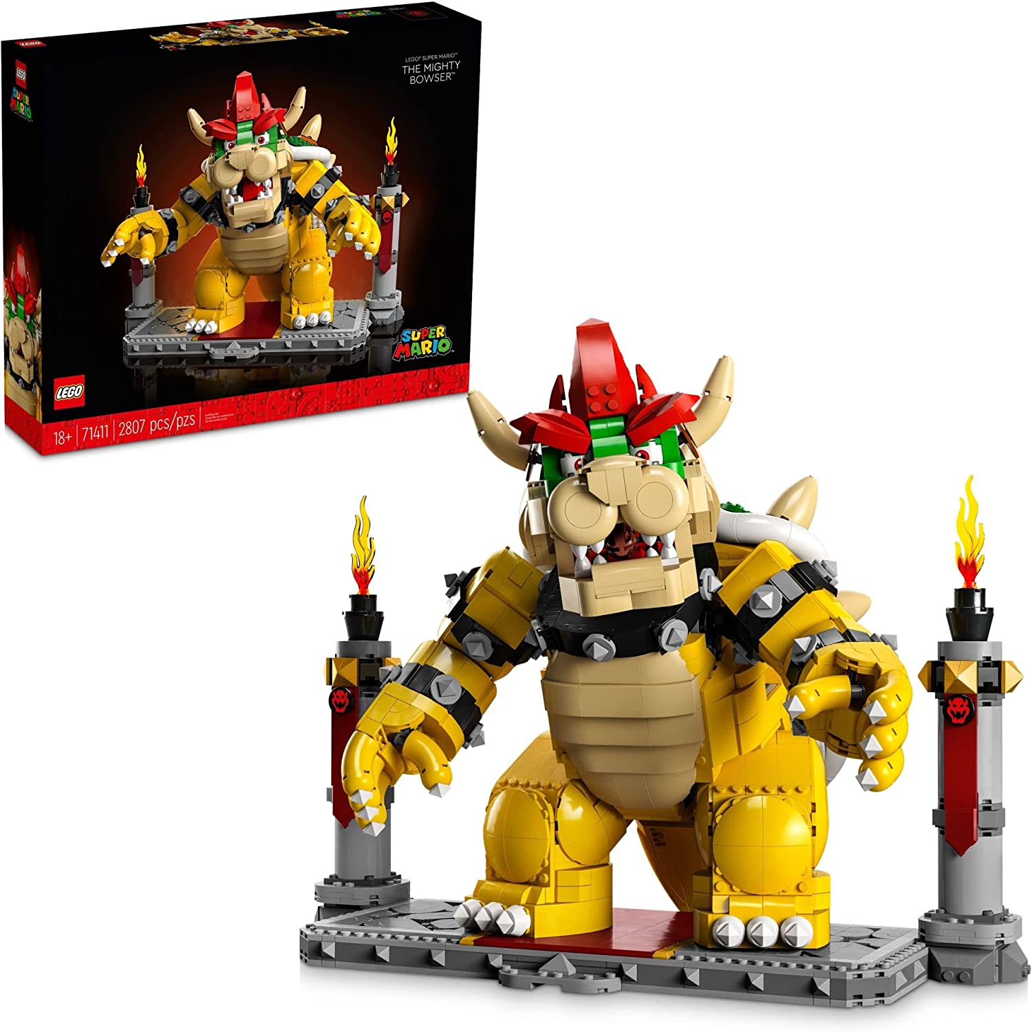 LEGO Super Mario The Mighty Bowser 71411 Building Toy Set; Collectible Gift for Adult Fans (2,807 Pieces)