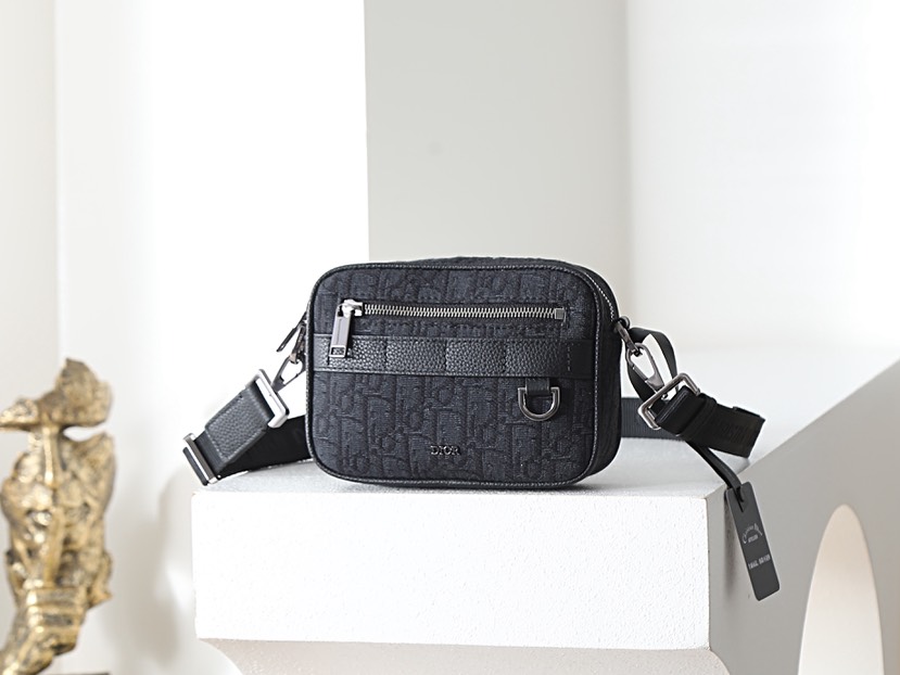 [TOP] Christian Dior Men's Safari Messenger Bag 22 x 15 x 6  cm - Black - 711 Luxury
