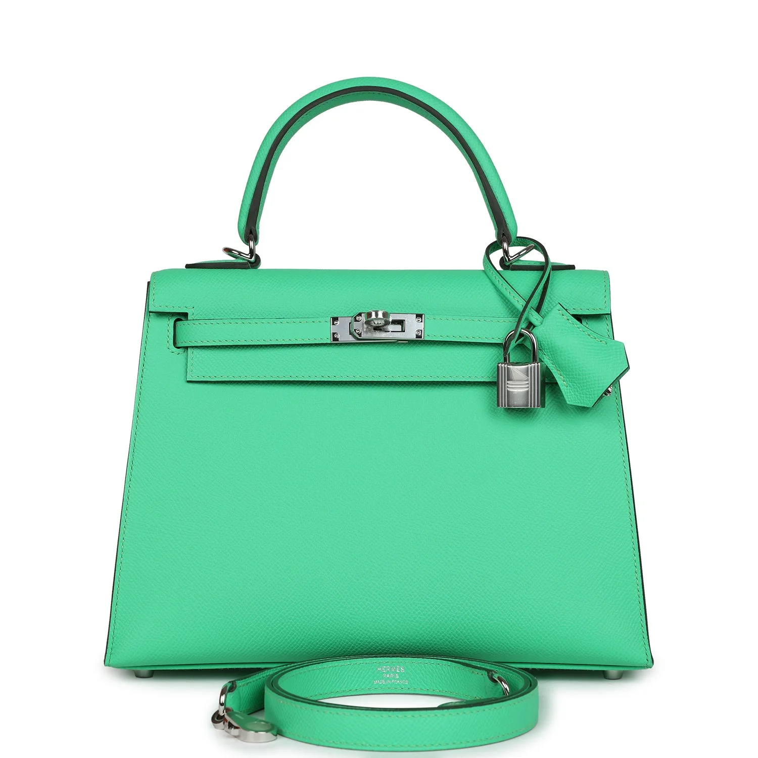 Hermes Kelly Sellier  Vert Comics Epsom Palladium Hardware