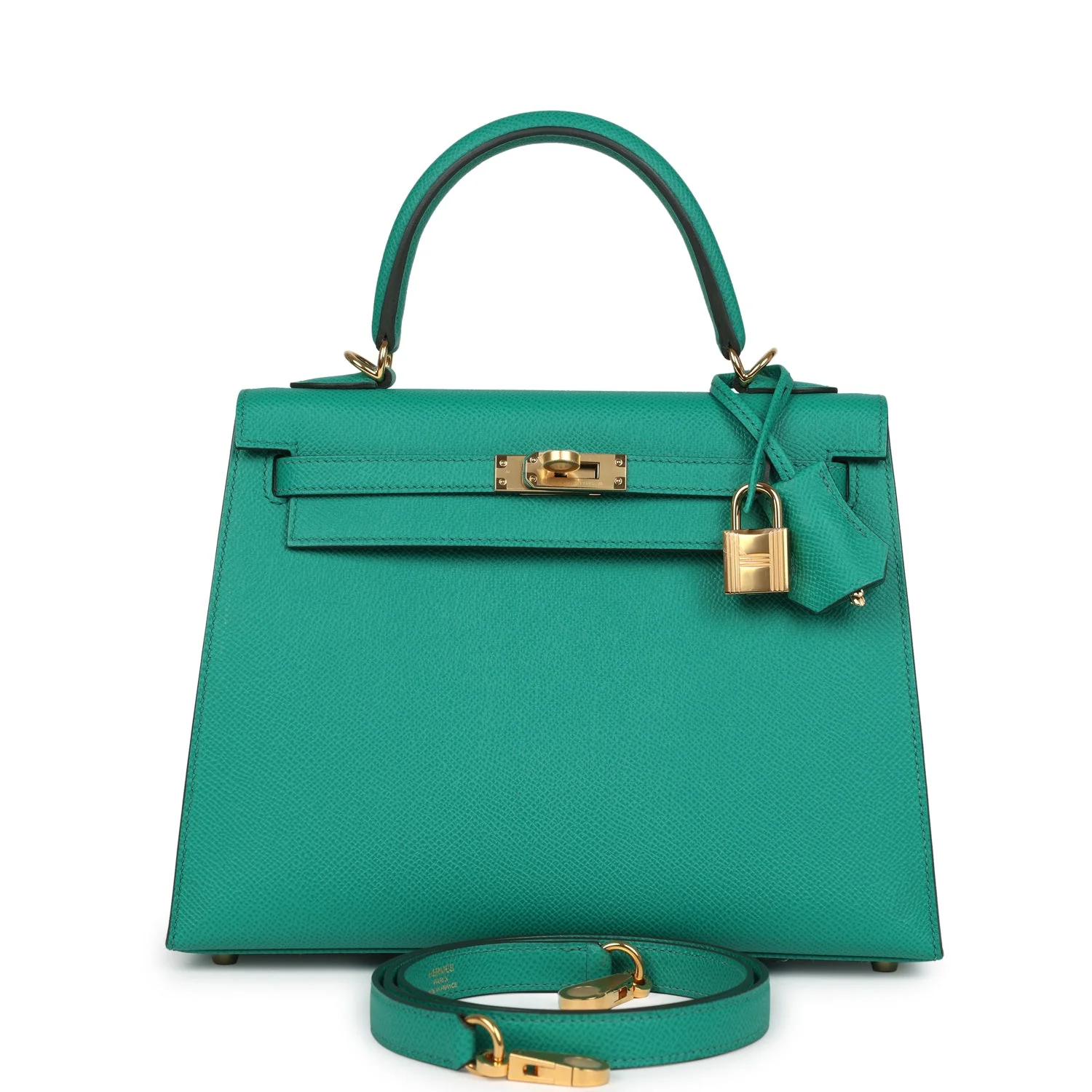 Hermes Kelly Sellier  Vert Jade Epsom Gold Hardware