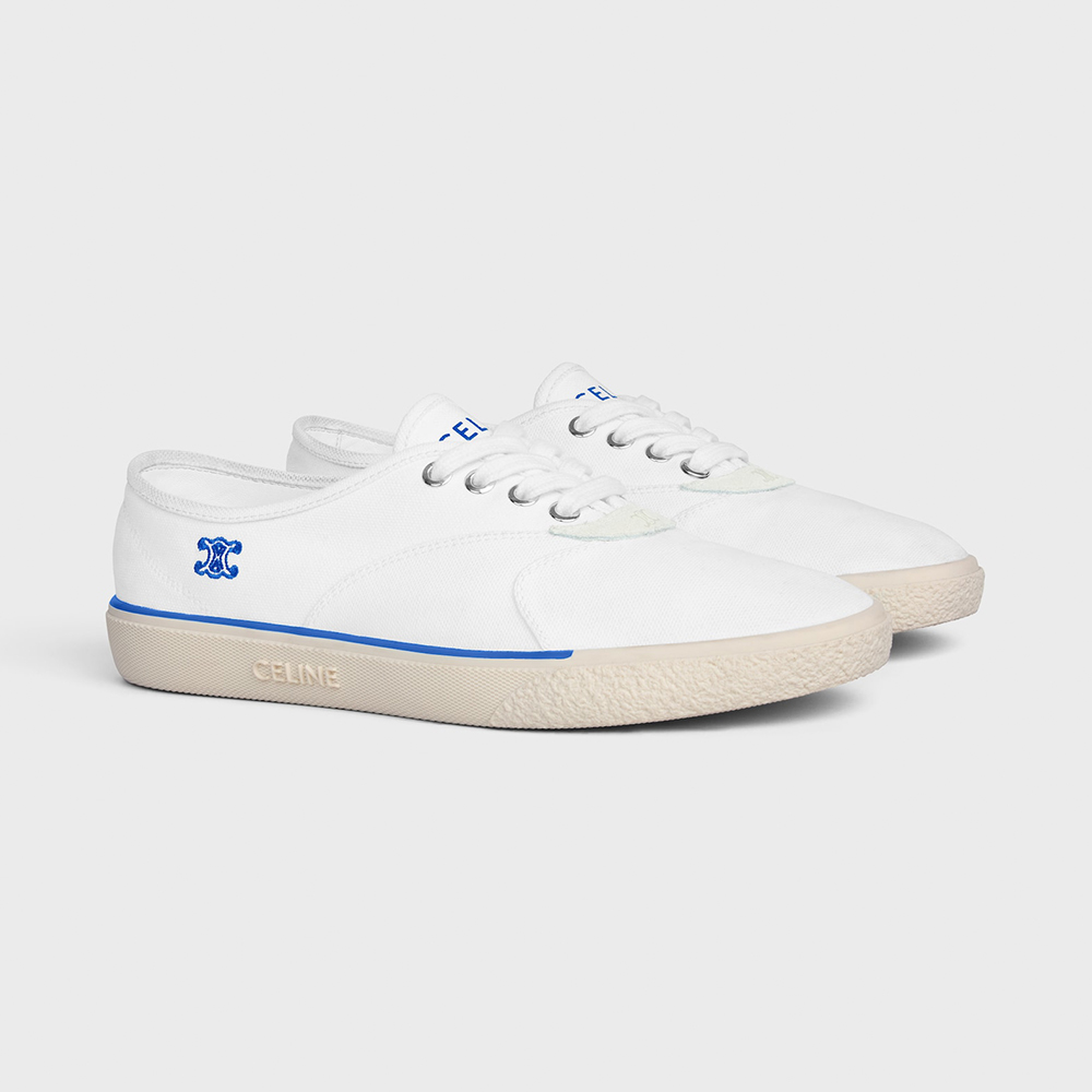 Celine Shoes CELINE ALAN SNEAKER IN CANVAS AND SUEDE CALFSKIN #386821 View 2 | Nigo Office