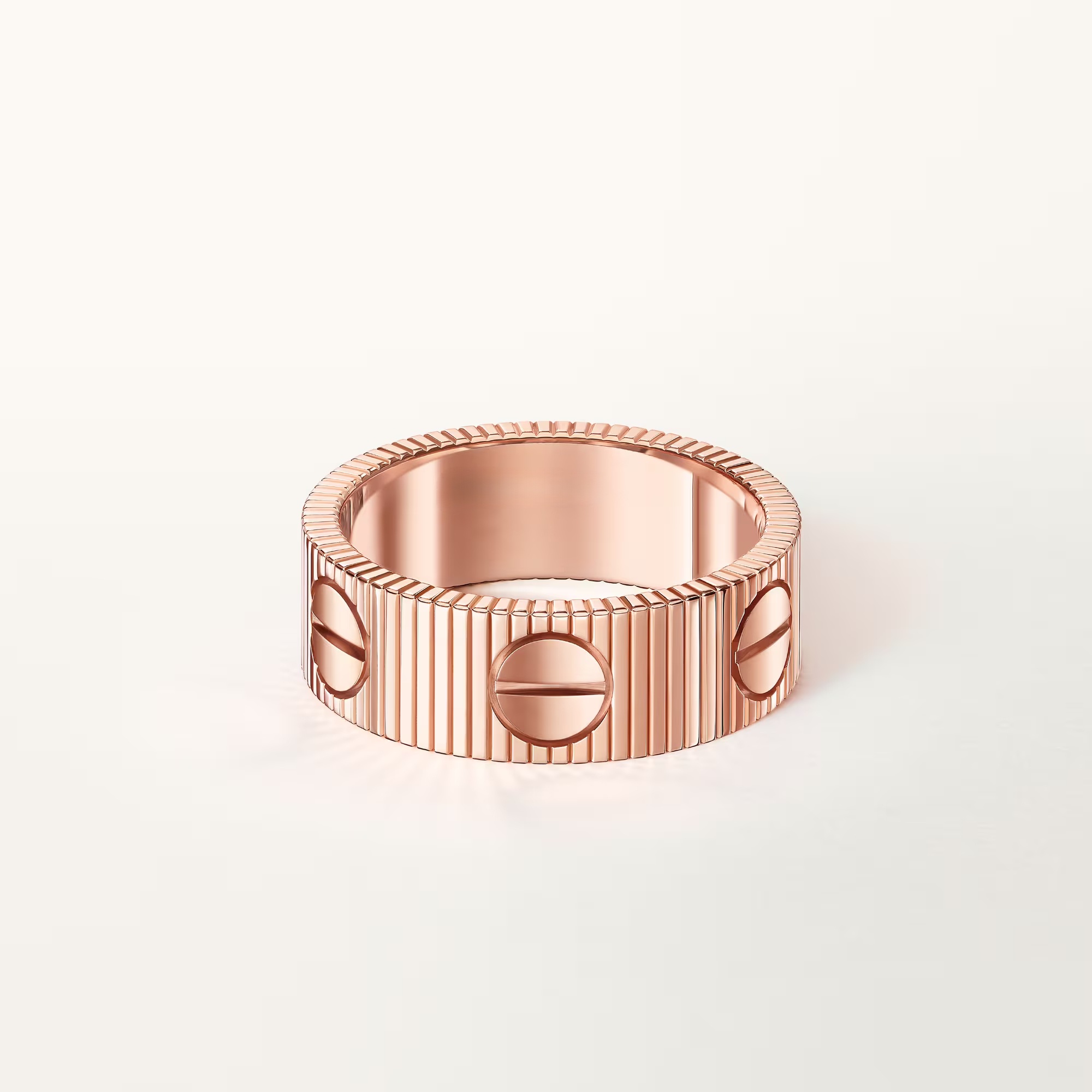 Carty Love Stripe Ring, Rose Gold