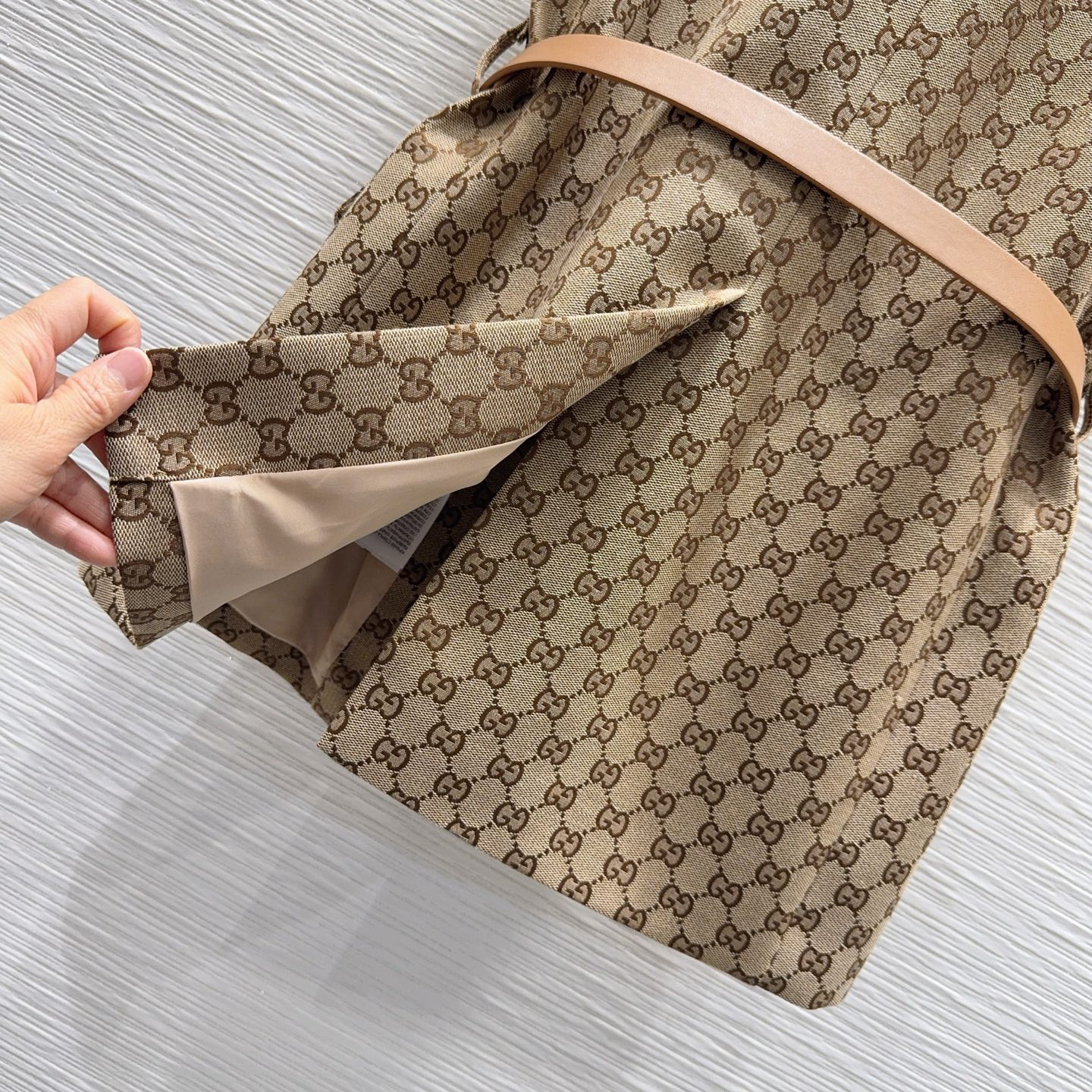 [TOP] GUCCI Jacquard Sleeveless Blazer -Brown