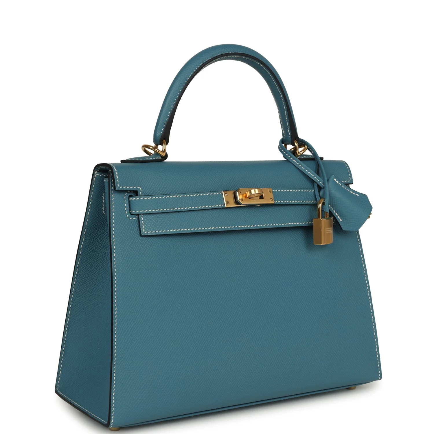 Hermes Kelly Sellier  Blue Jean Epsom Gold Hardware