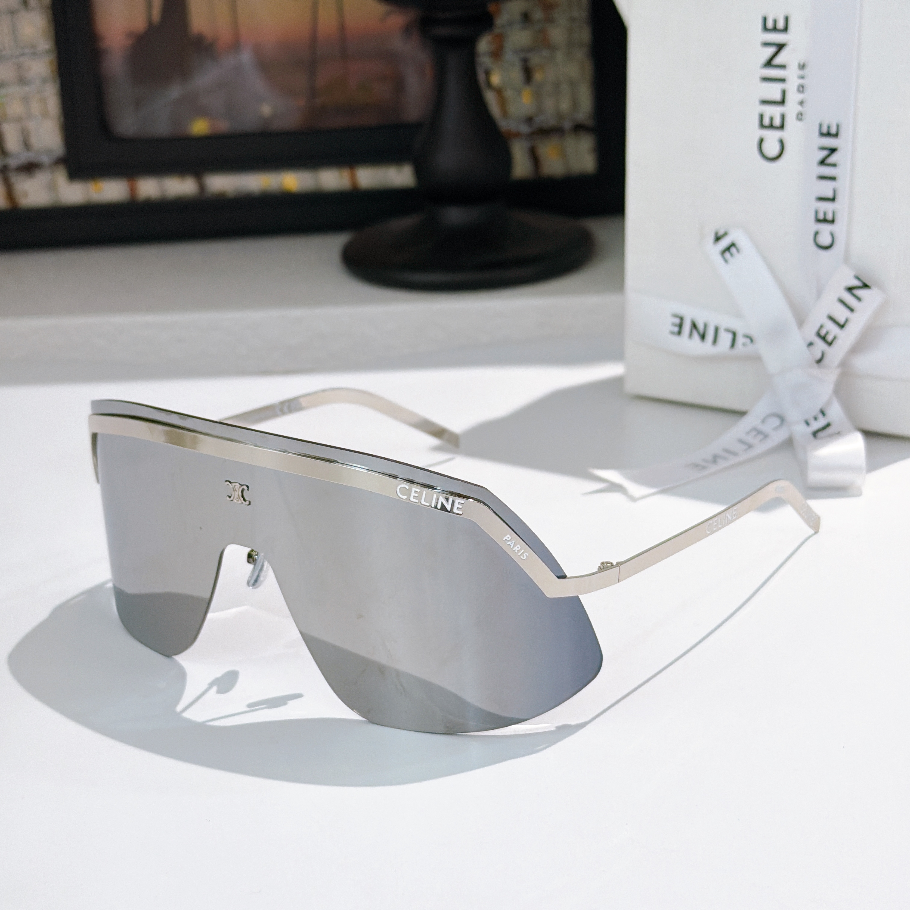 Celine Sunglasses CELINE MORNING SHADE SUNGLASSES IN METAL #387940 View 2 | Nigo Office