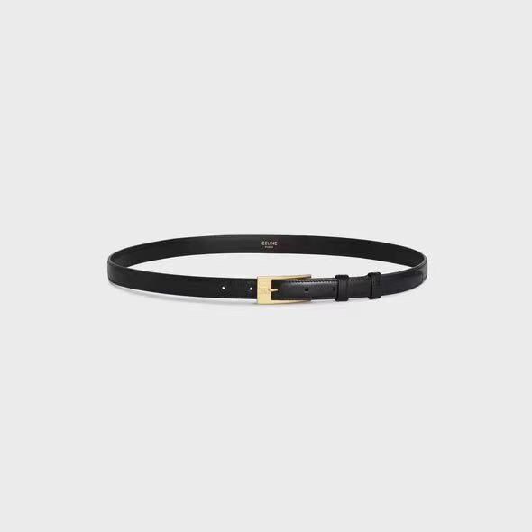 [TOP] CELINE Belt Calfskin 1.8cm - Black - 711 Luxury