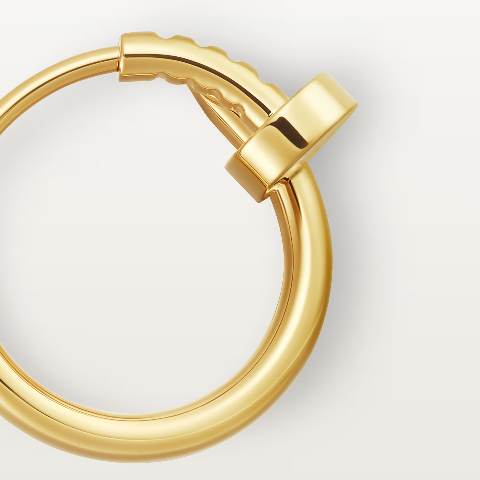 Carty Nails Solo Trace Earrings,Yellow Gold,Mini Model