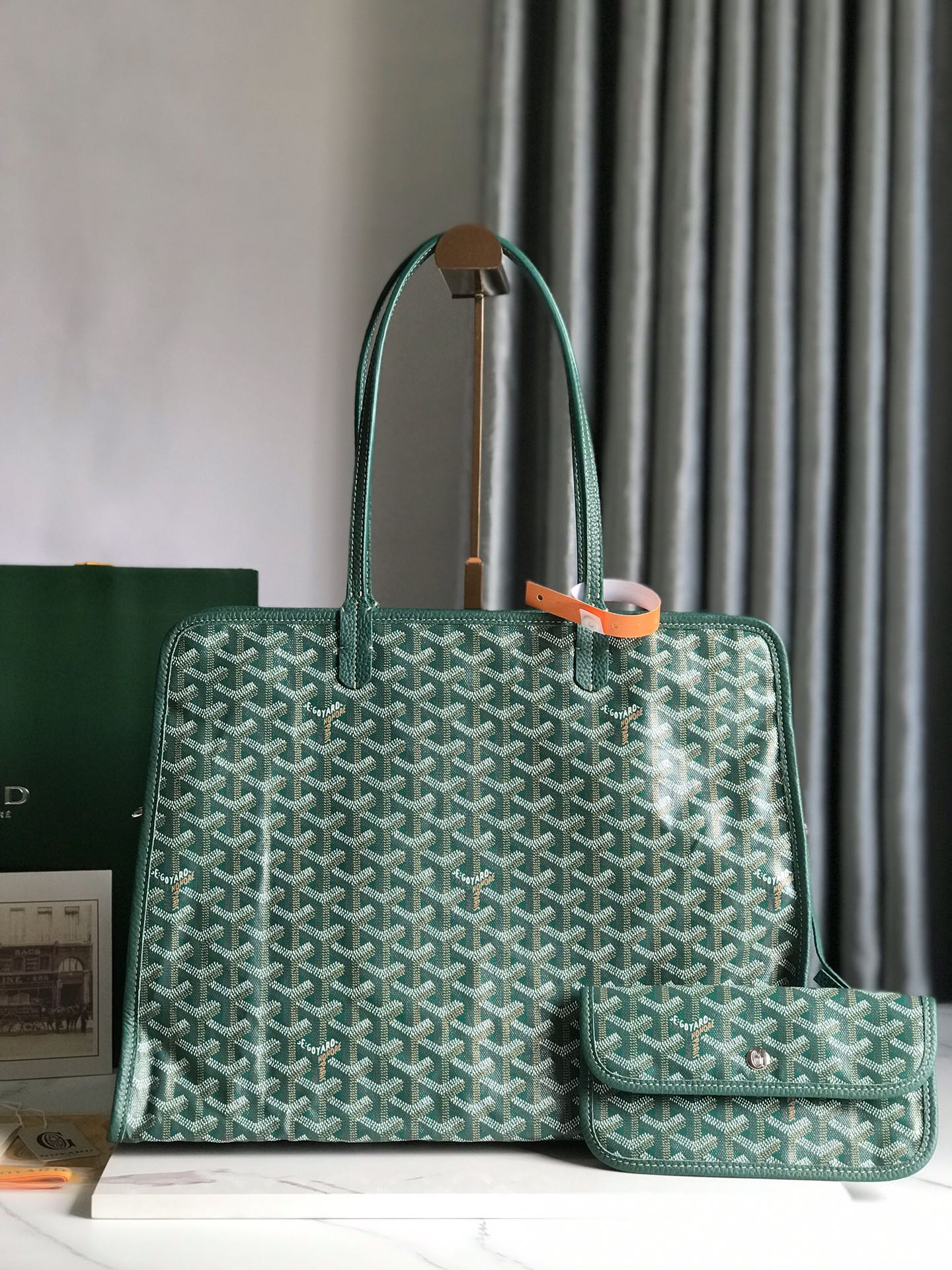 [TOP] Goyard Hardy Bag 40*17*31cm  -  Green - 711 Luxury