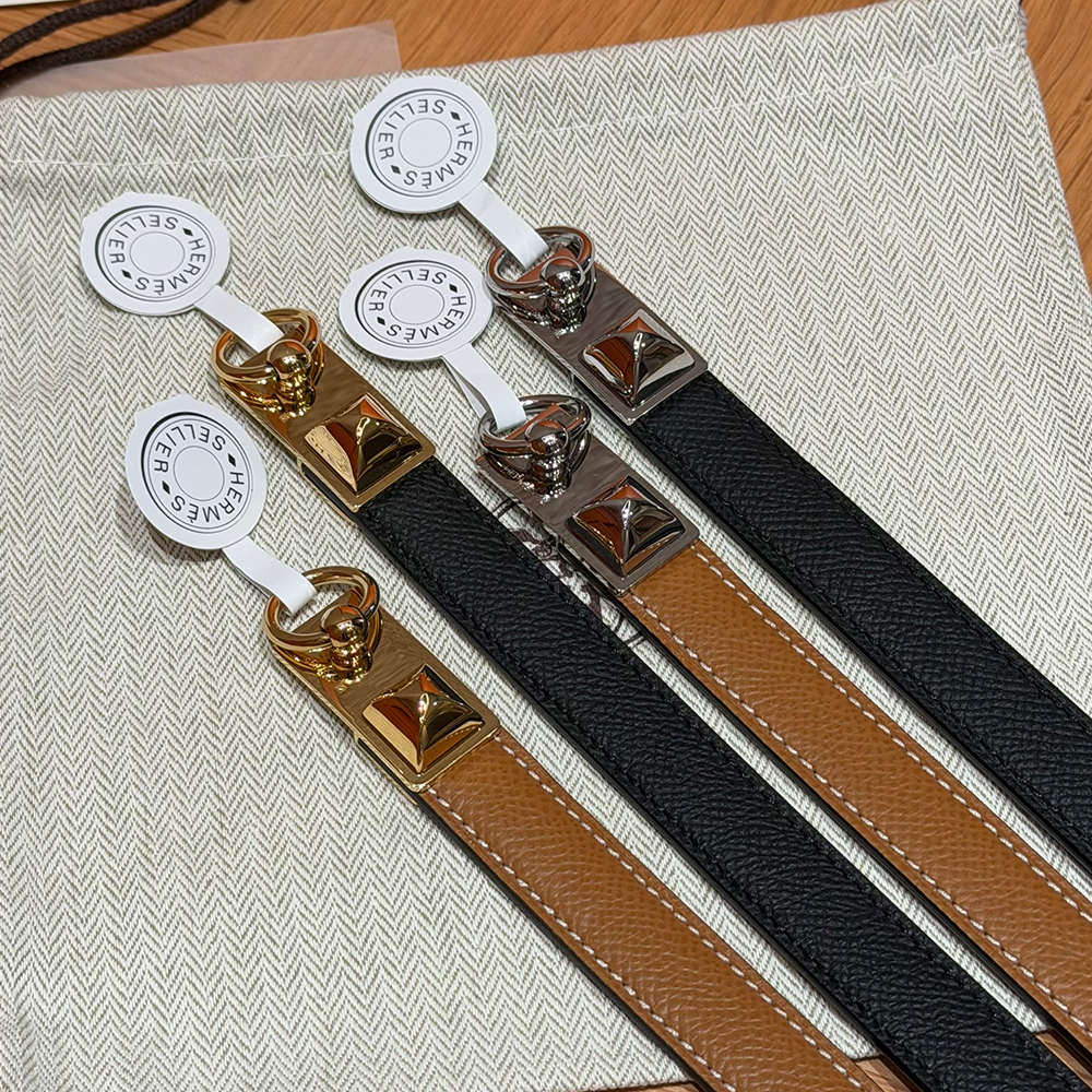 Designer Belt Hermès Rivale Epsom Cowhide 18mm Belt #396253 | Nigo Office
