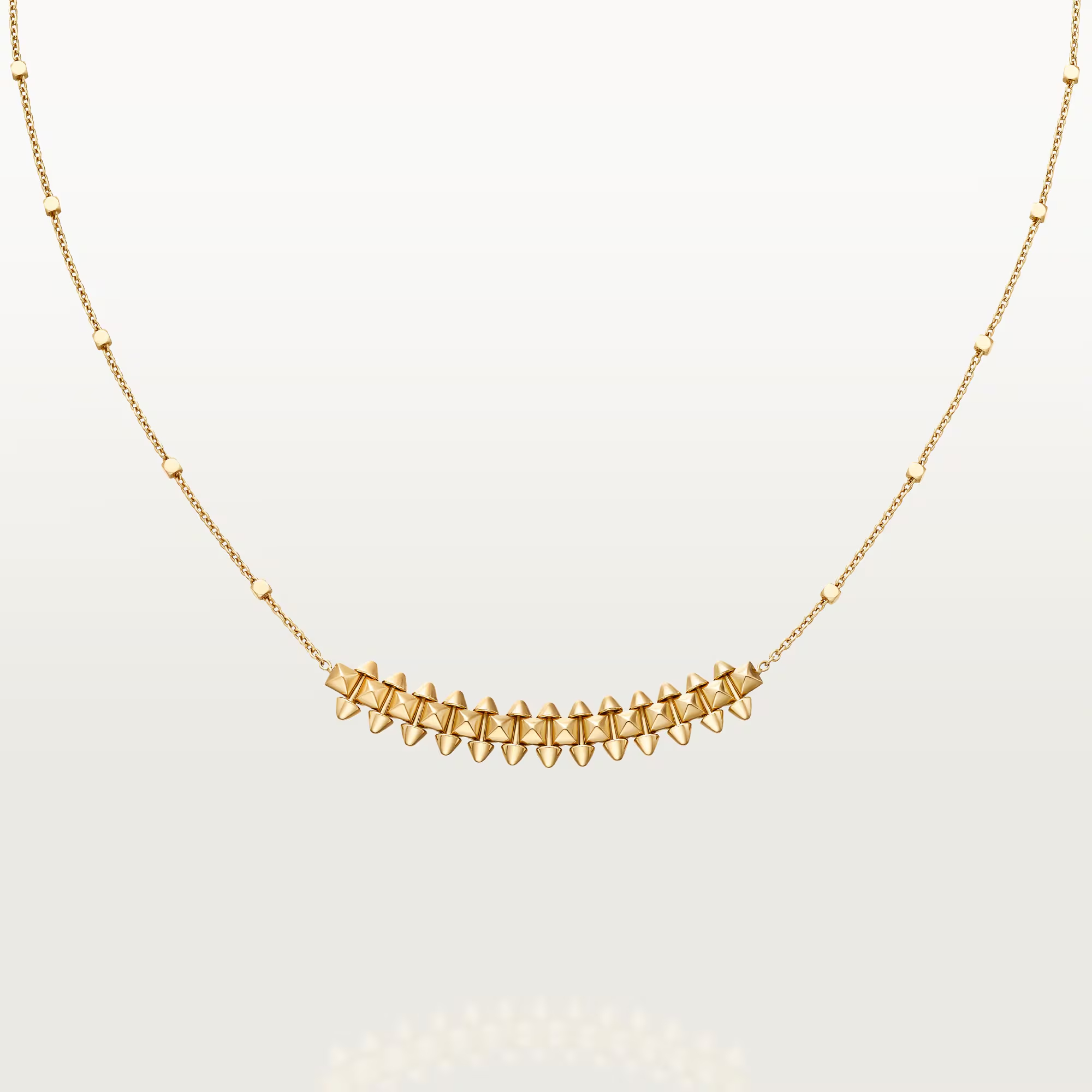 Carty Bullet Necklace, Yellow Gold, Geometric Mesh