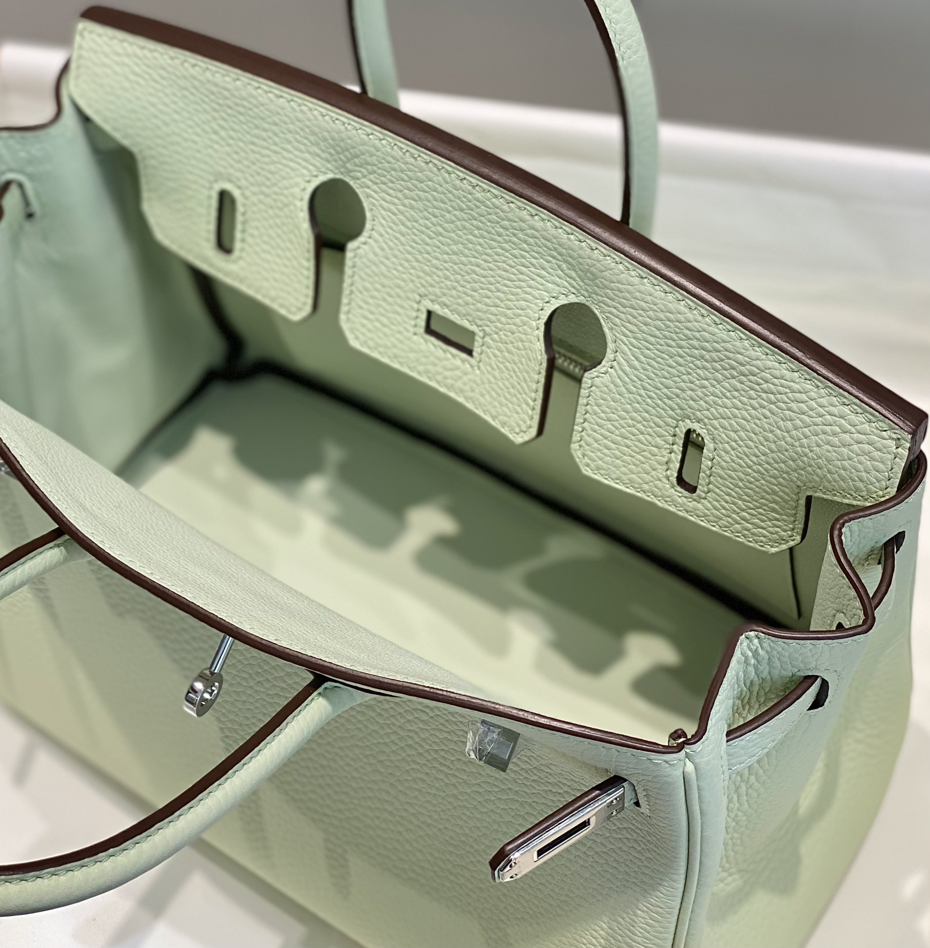 [TOP] HERMES Birkin Togo Leather 25cm - Vert Fizz & SHW