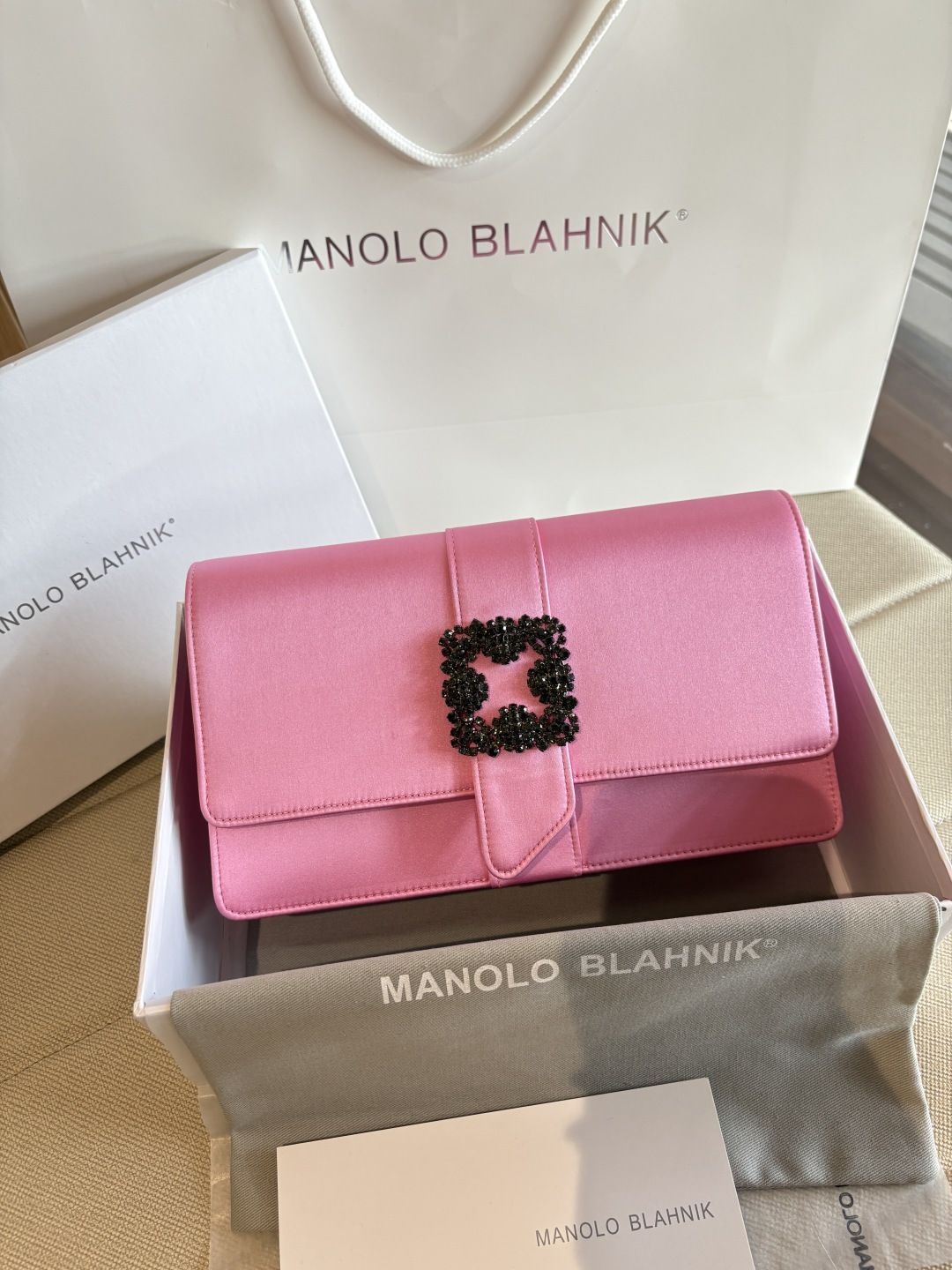 [TOP] MANOLO BLAHNIK Bag 12*24*6cm - Pink - 711 Luxury
