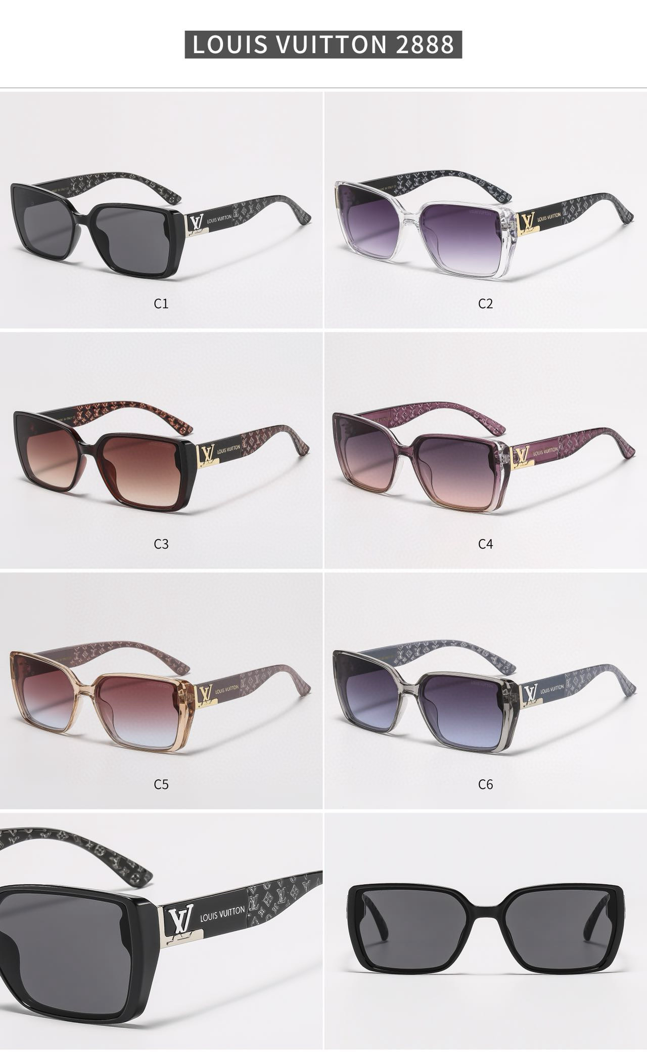 [TOP] Louis Vuitton LV Sunglasses - 6 Colors - 711 Luxury